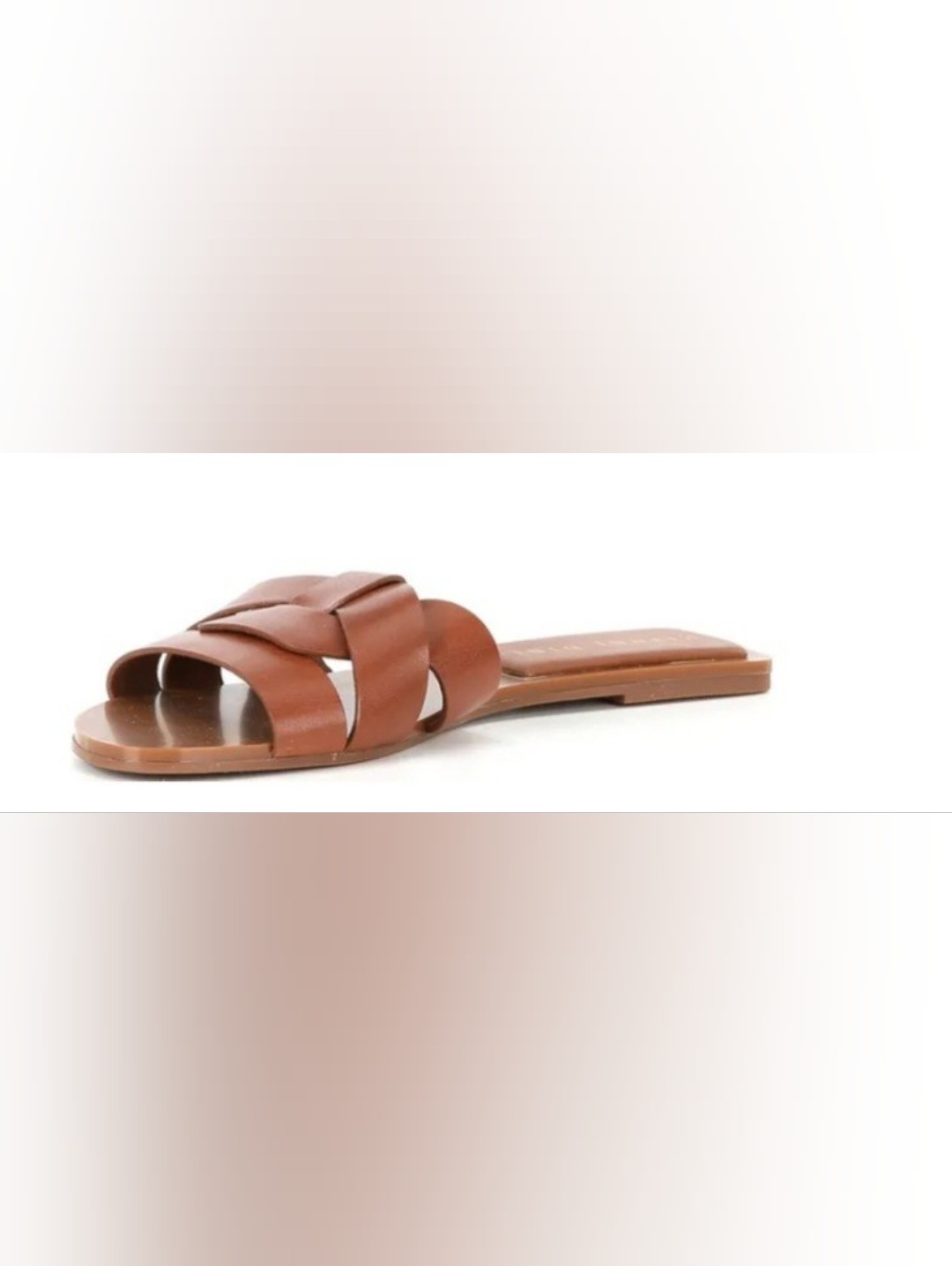 Gianni Bini Brody Leather Slide Sandals, Size 10 Miko Tan Shoes Slip On Open Toe